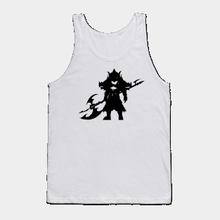 Dragon Knight minimal silhouette white Tank Top